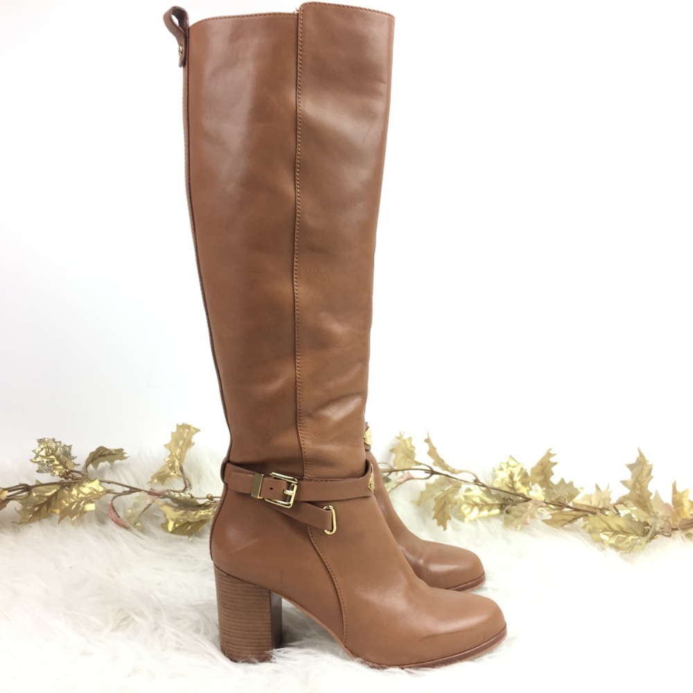 Michael kors high knee lentgh boots leather camel